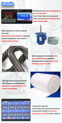 Forneau de séchage industriel à haute température 600°C pour le traitement des produits chimiques