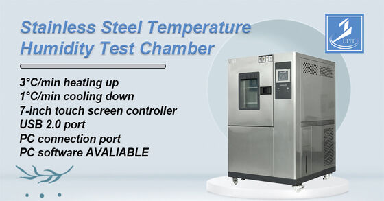 Stabilité thermostatique Chambre à humidité constante avec contrôle de l'humidité et de la température Boîte à température et à humidité constantes